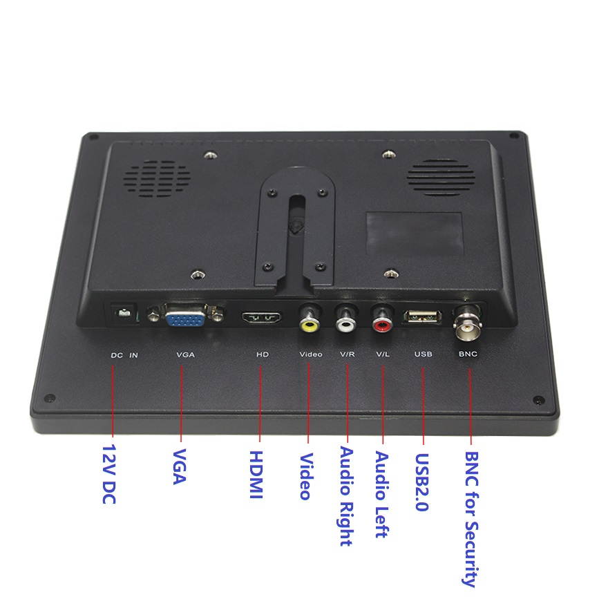 8" 1024x768 HD TN Screen Monitor with HDMI/VGA/USB/AV/RCA/BNC Inputs,  Applied to Various Terminal Display, Such as FPV, PS, XBOX, Car Video, Security & Monitoring Display, 8 inch Dispaly BNC HDMI RCA
