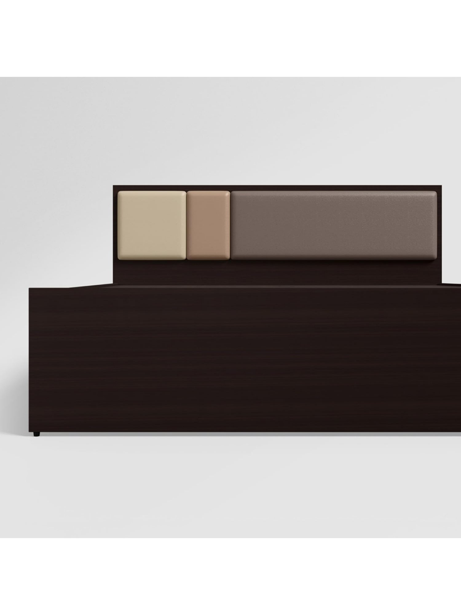 Godrej Interio Trio Morf Grey Engineered Wood Queen size Bed without Storage