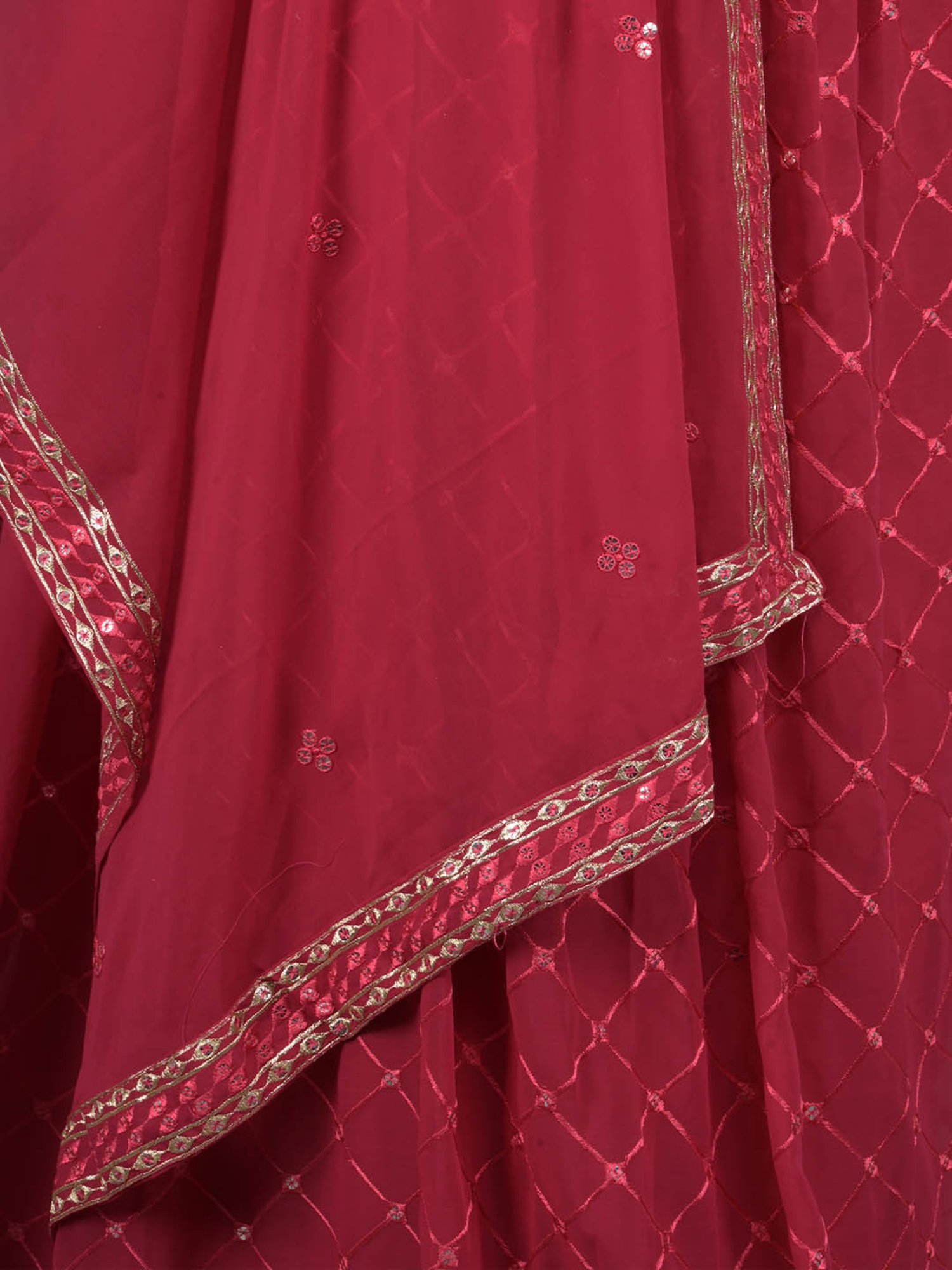 Odette Pink Embroidered Lehenga Choli Set With Dupatta