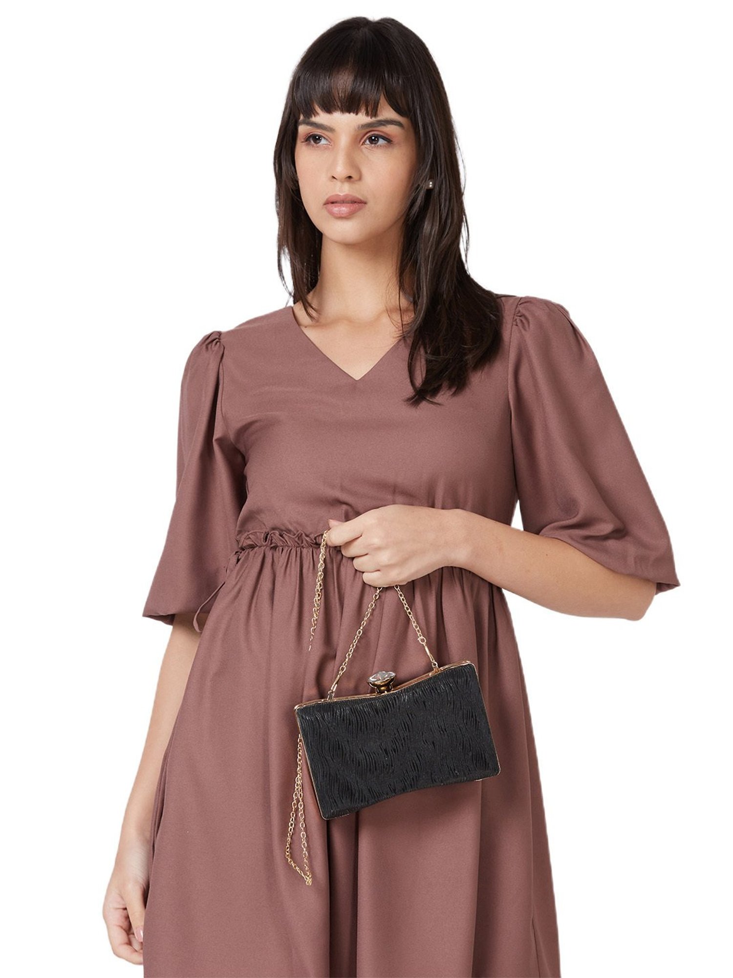 Estee & Lilly Turn Key Closure Clutch - Black