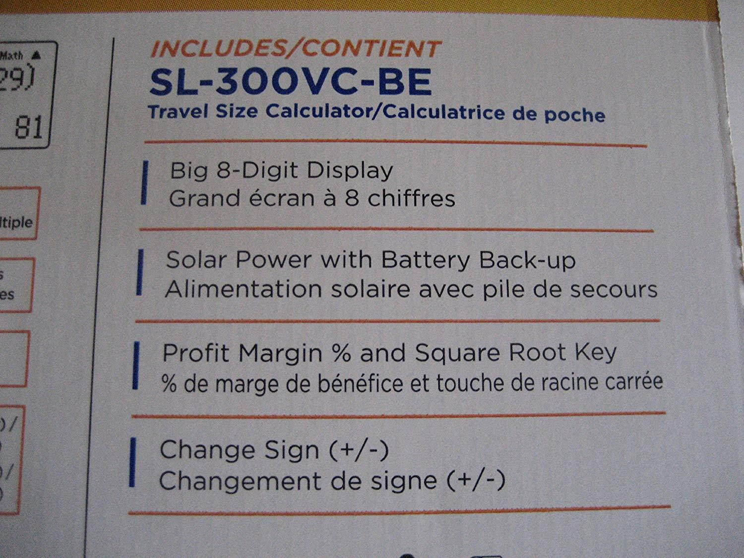 Casio Advanced Display Scientific Calculator Fx-300es Plus & Travel Size Sl-300vc-be