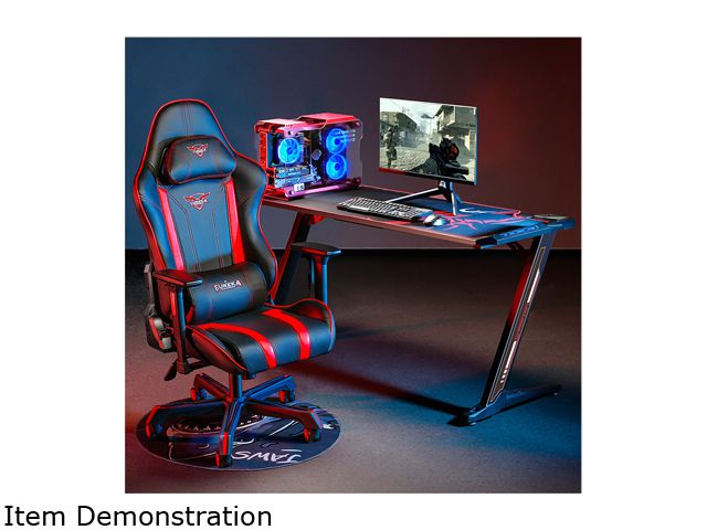 RESPAWN 3000 Gaming Computer Desk - Ergonomic Height Adjustable Gaming Desk, in Blue (RSP-3000-BLU)