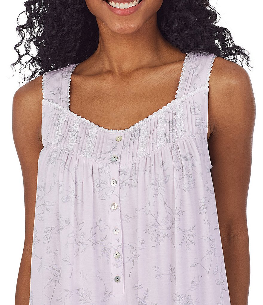 Eileen West Floral Printed Knit Short Nightgown