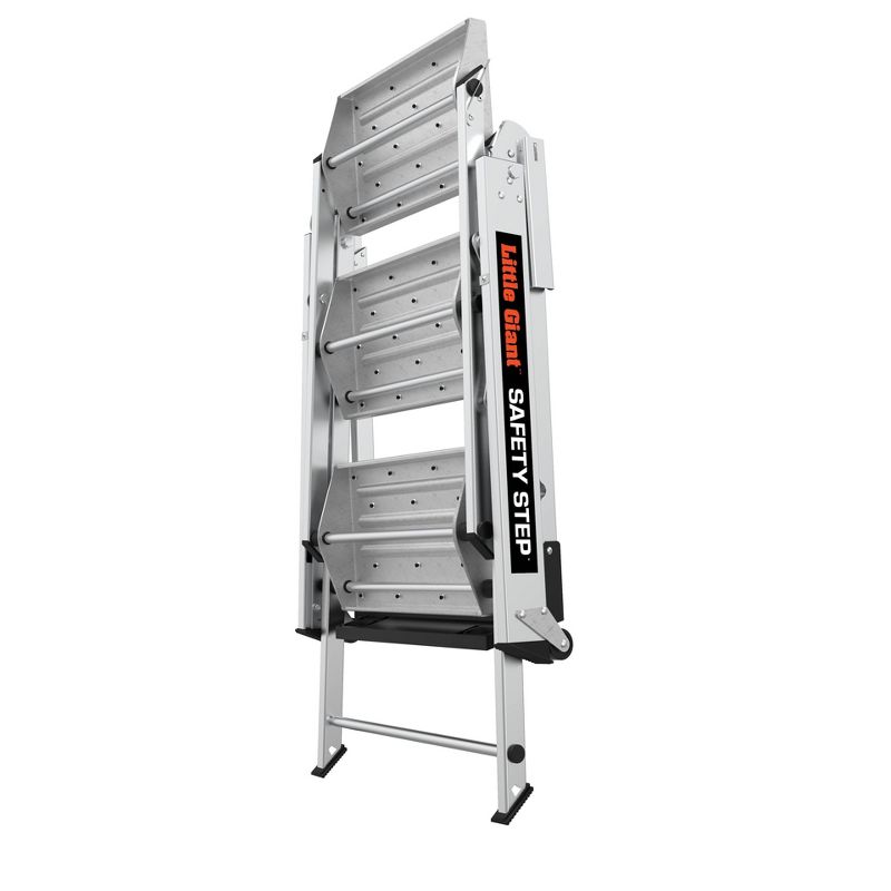 Little Giant Ladder Systems 3-step ANSI Type IA 300 lb Aluminum Stepstool with handrail Gray