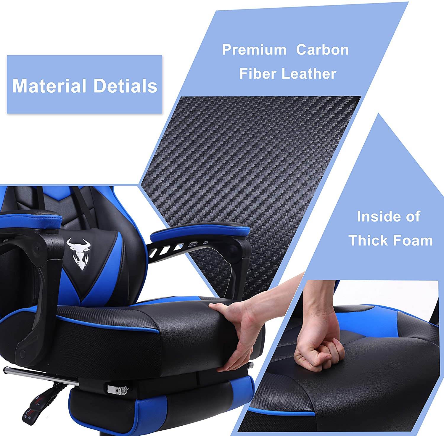 Zeanus Gaming Chair for Adults Green, Gaming Chair with Footrest, Massage Computer Gaming Chair, Reclining Gaming Desk Chair, Big and Tall Video Gaming Chair, Racing Style Chair, E-Sports Gamer Chair