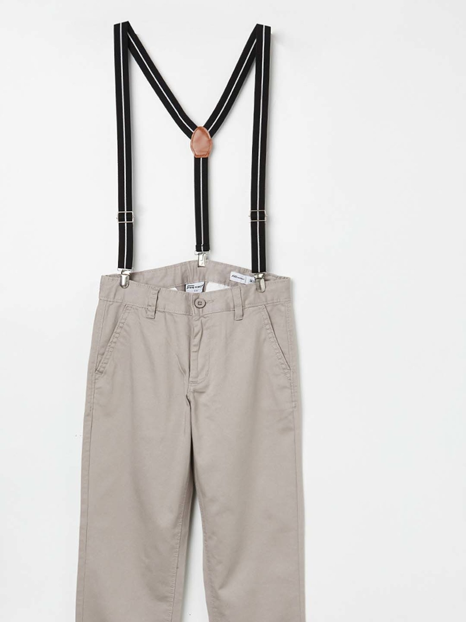 Fame Forever by Lifestyle Boys Grey Cotton Slim Fit Pants