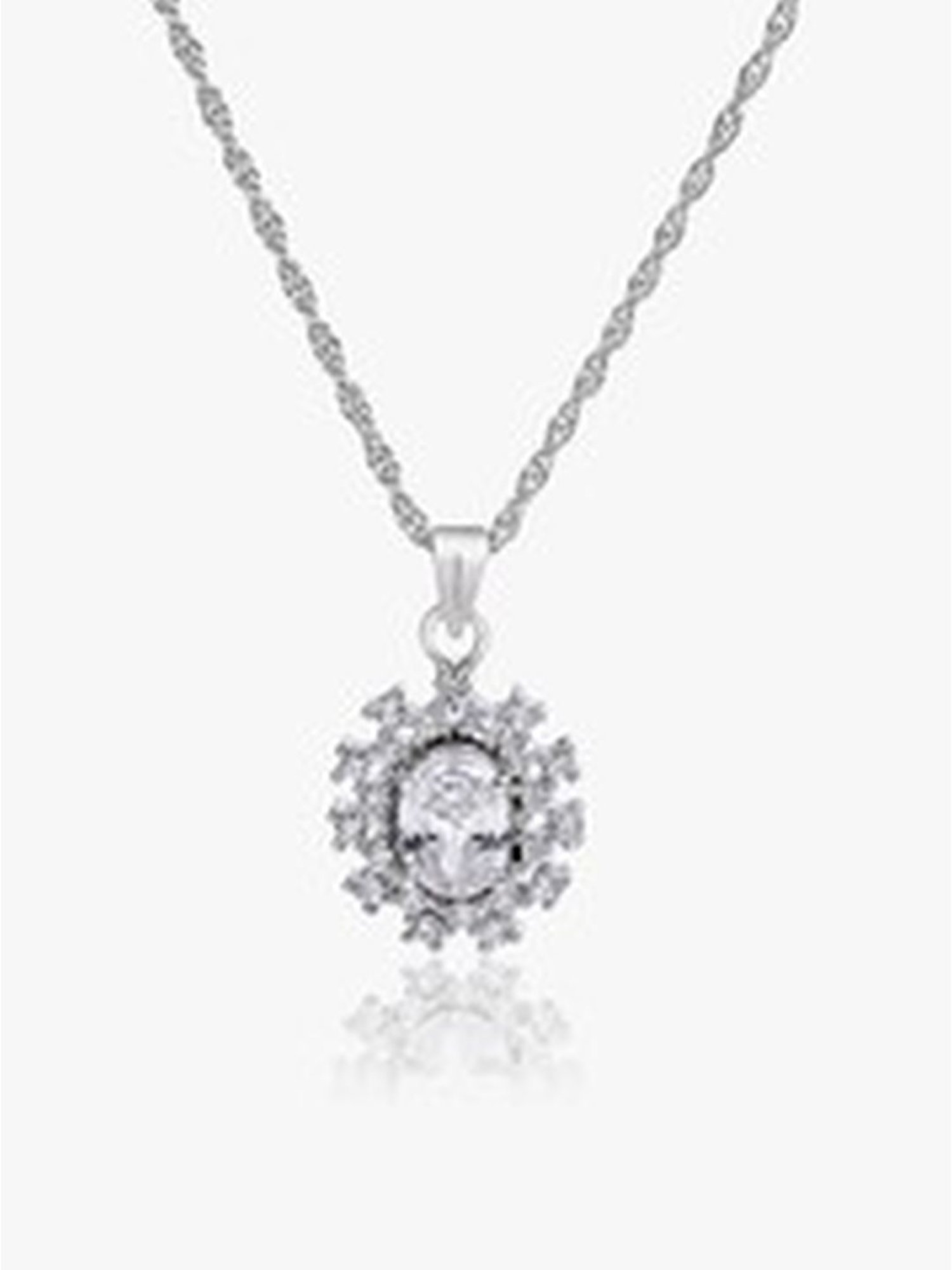 March by FableStreet 92.5 Sterling Silver Classic Shine Pendant for Women