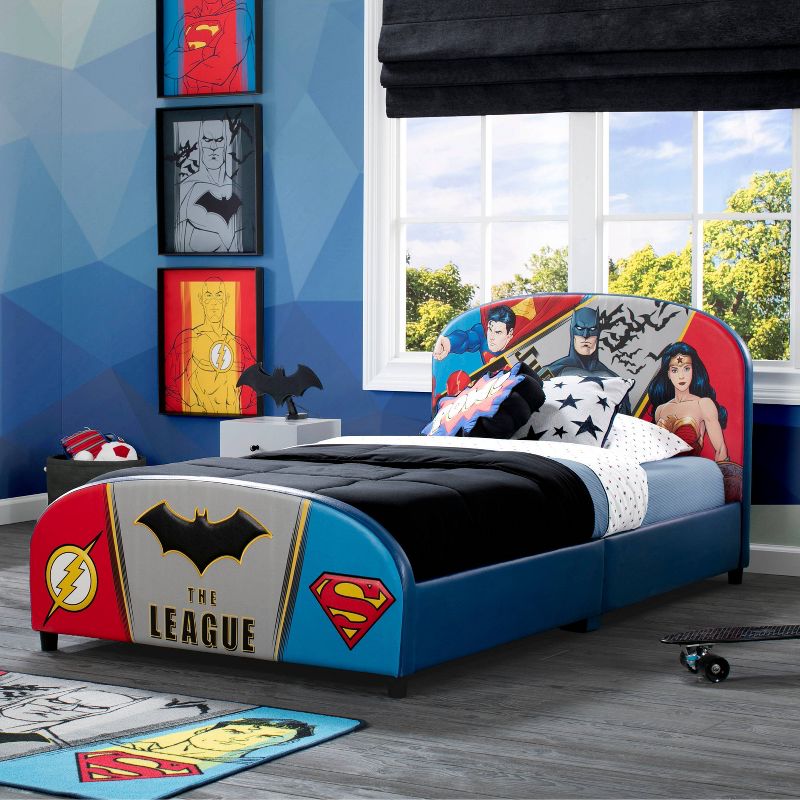 Twin DC Comics Justice League Upholstered Bed - Delta Children
