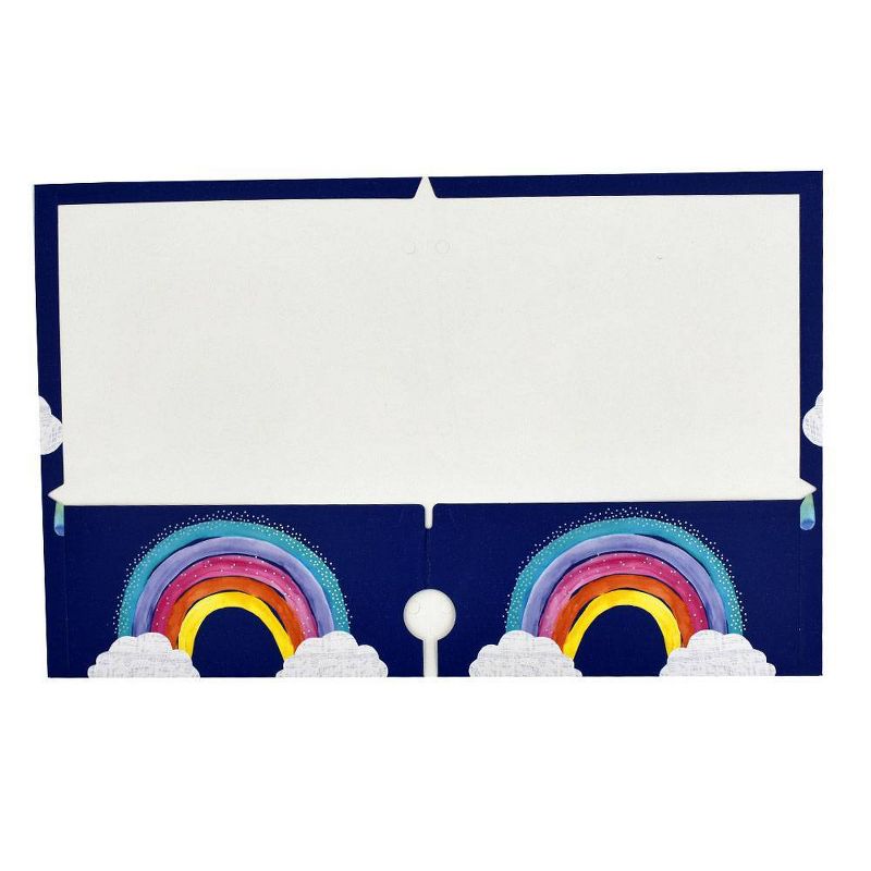 Rainbow is My Favorite Color 2 Pocket Paper Folder Blue - Greenroom
