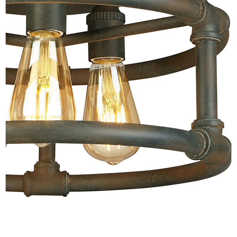 Wymer 3 Light Semi Flush Bronze - EGLO