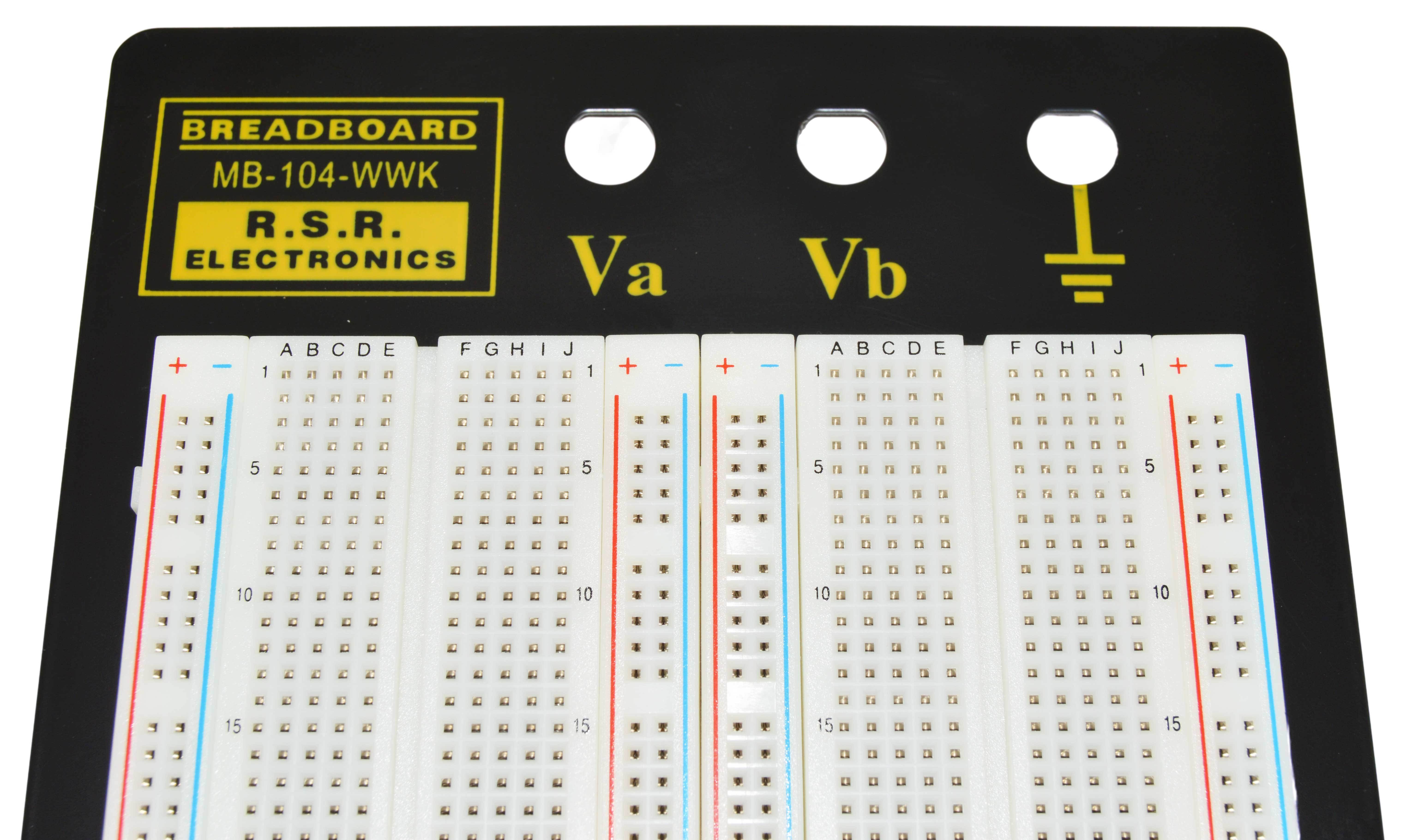Solderless Breadboard, 1,660 Contact Points and 3 Binding Posts, Includes 140 Piece Wire Kit, 8.7" x 5.9"