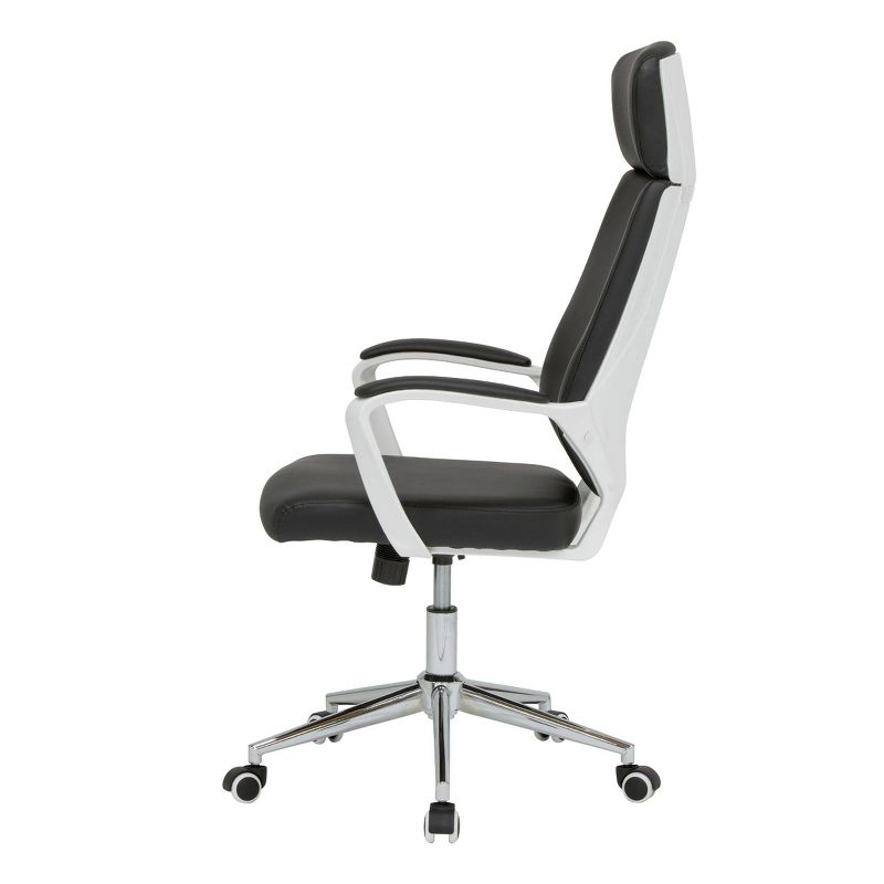 High Back Deluxe Managers Chair White/Black - Calico Designs