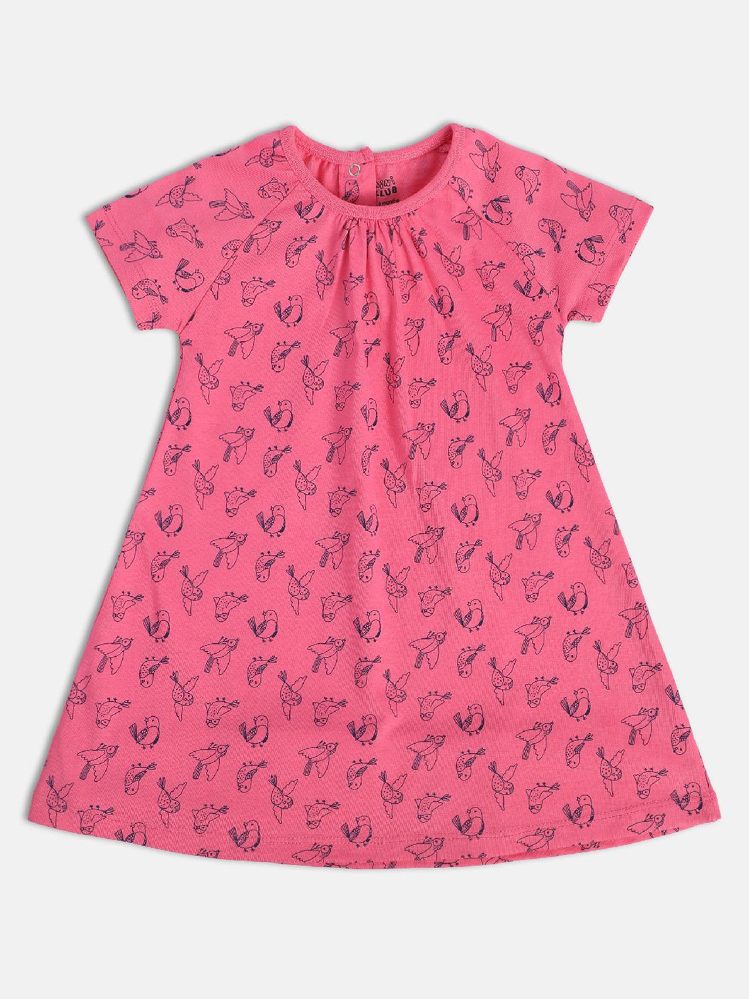 Nauti Nati Kids Blue Embroidered Dress