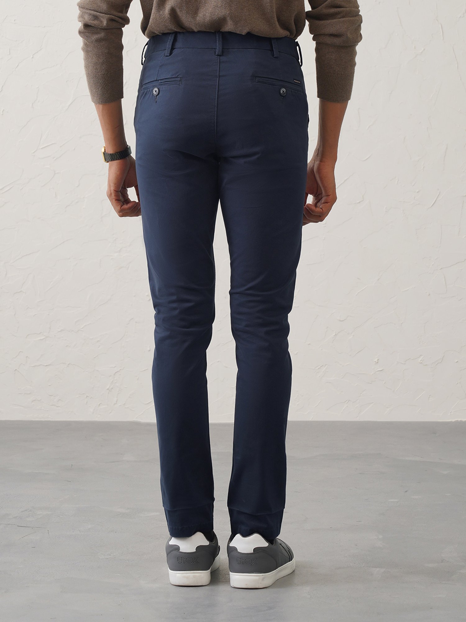 MinusOne Knight Blue Regular Fit Chinos