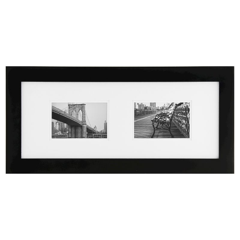 2 Openings 4"x6" Frame Black - Gallery Solutions