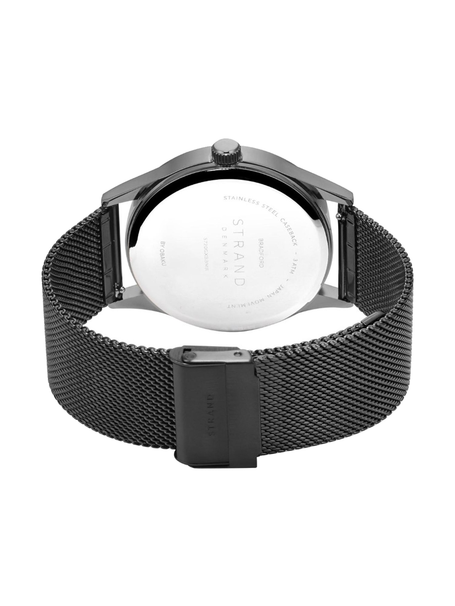 STRAND by Obaku S720GXBBMB Bradford Charcoal Analog Watch for Men