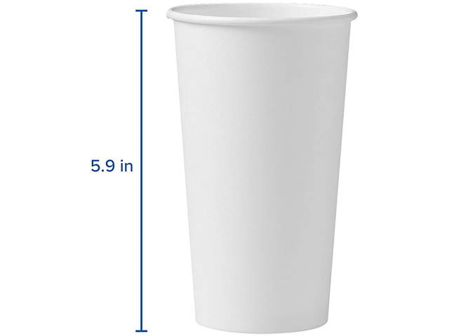 Solo Cup 420W-2050 Polycoated Hot Paper Cups, 20 oz, White, 600/Carton