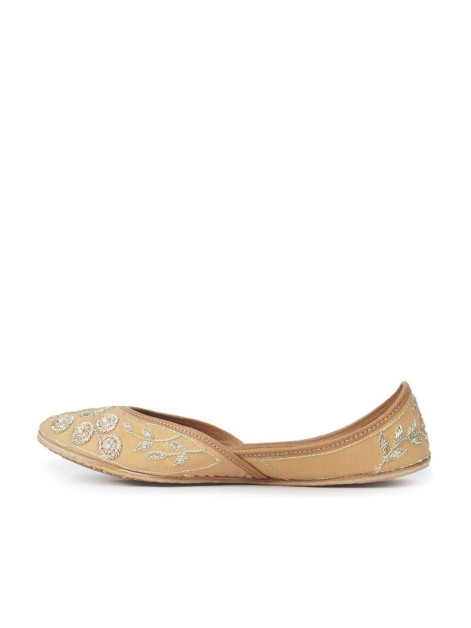 The Desi Dulhan Women's Golden Ethnic Juttis