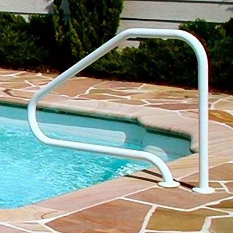 Saftron RTD-448-W 4 Bend Durable Swimming Pool Mounted Polymer Handrail, White