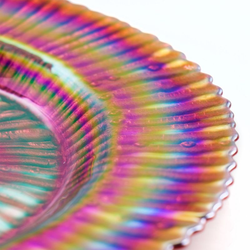 Gibson Elite Handmade Glass 2 PC Set 12.5 Inch Charger Plate in Red