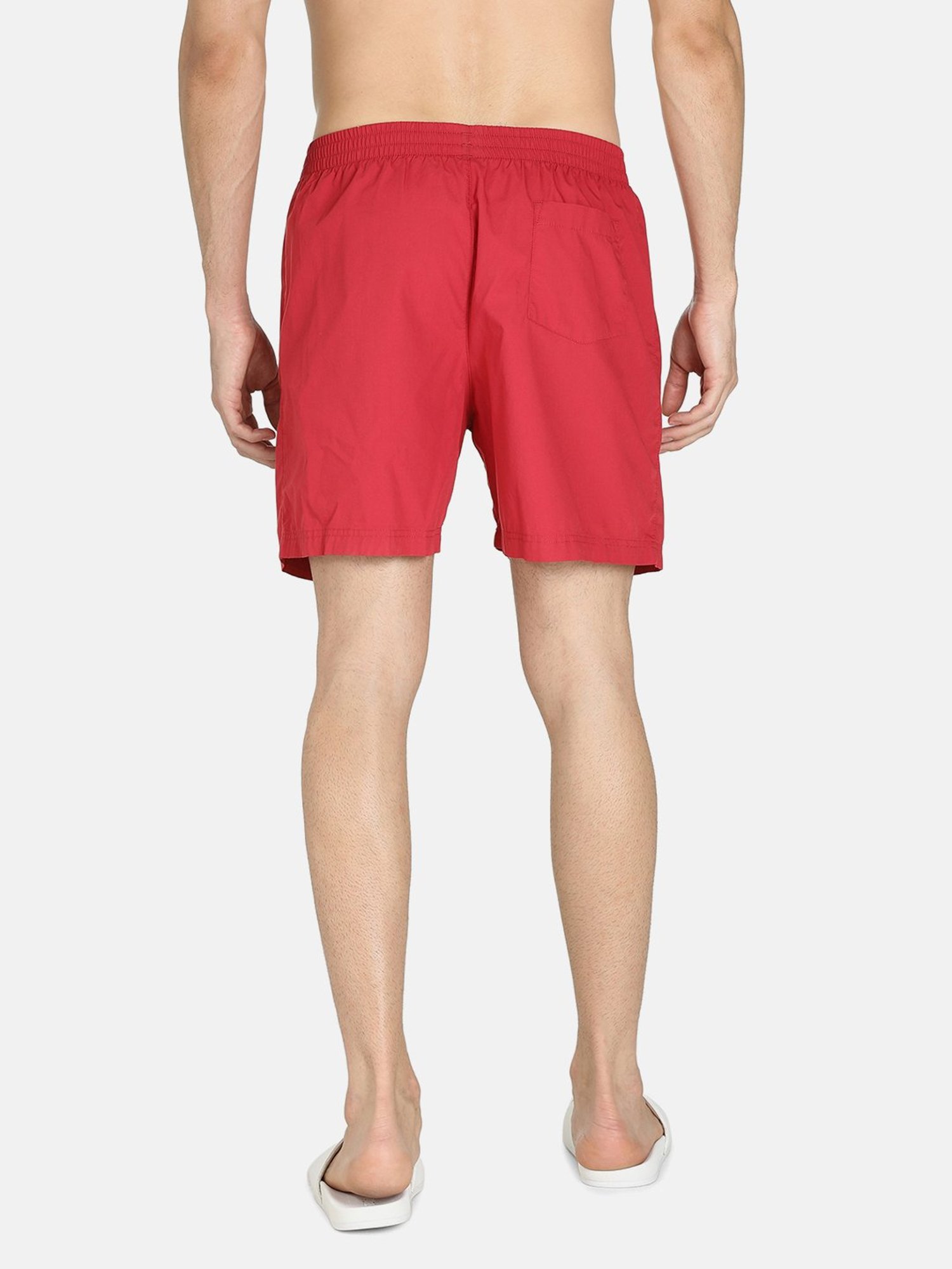 Puma Basic Red Cotton Regular Fit Printed Boxers
