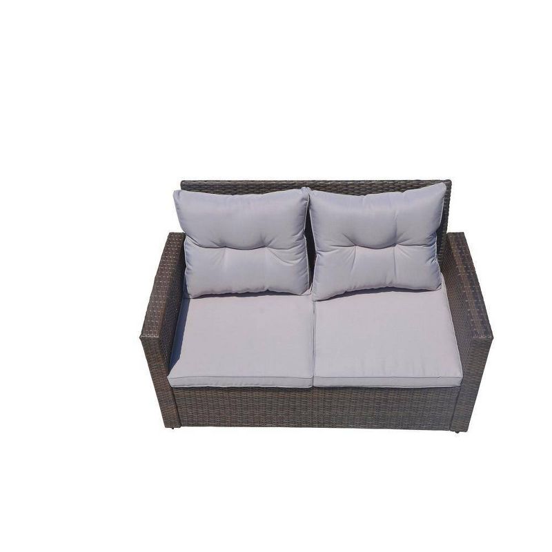 Medford 6pc Patio Wicker Conversation Set - Direct Wicker