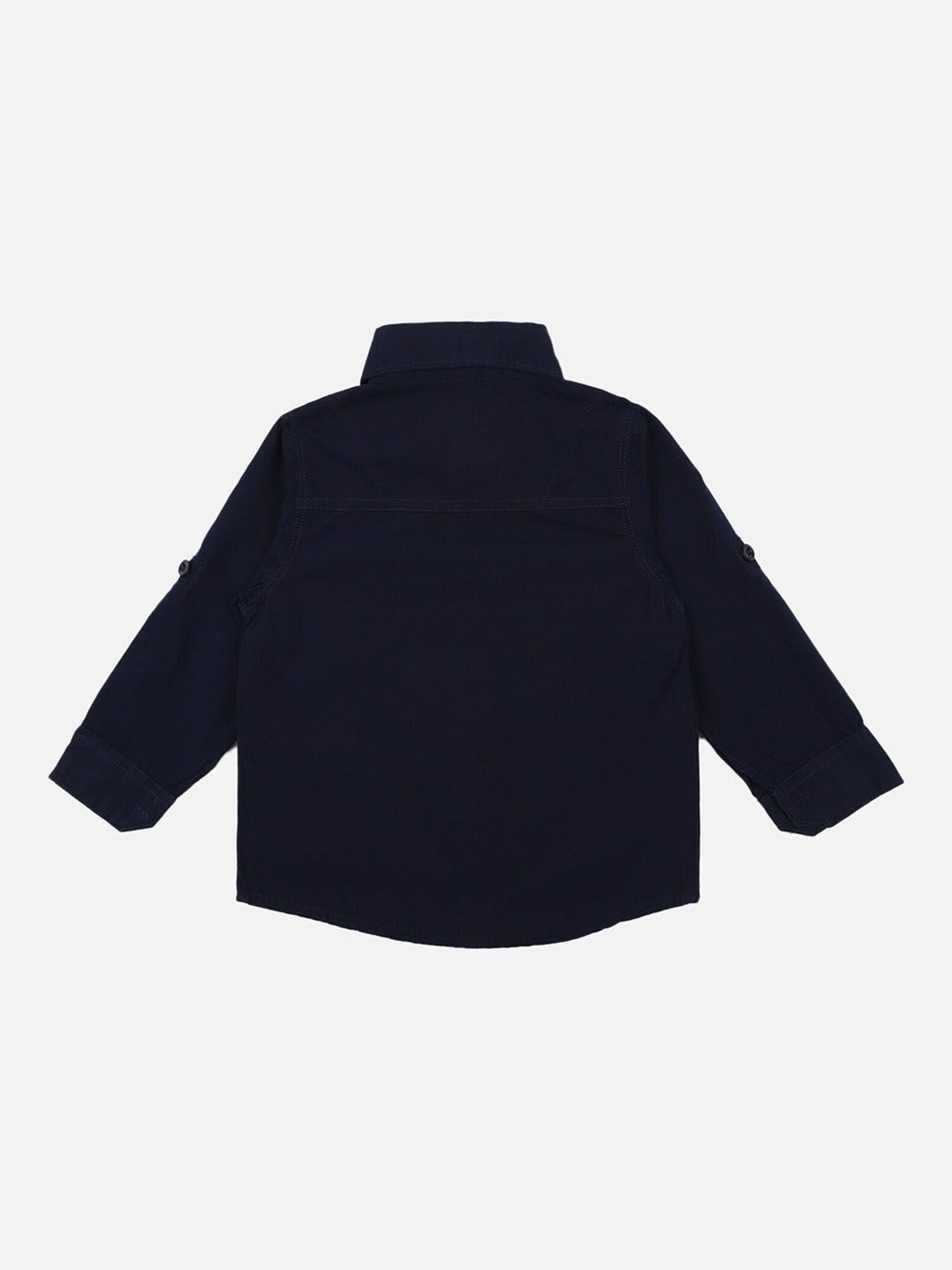 Bodycare Kids Navy Solid Full Sleeves Shirt