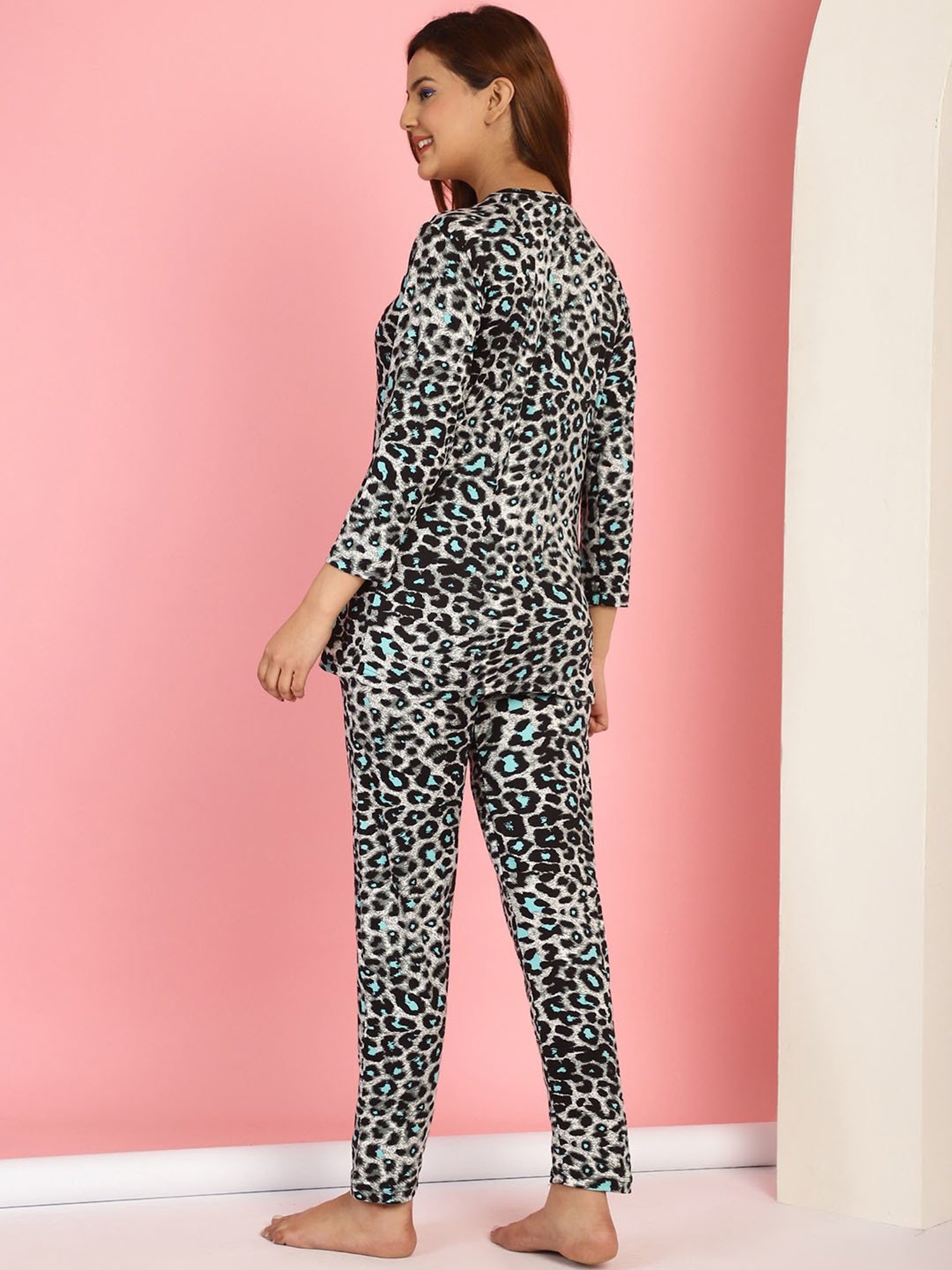 Gracit Multicolor Cotton Printed Top With Pyjamas