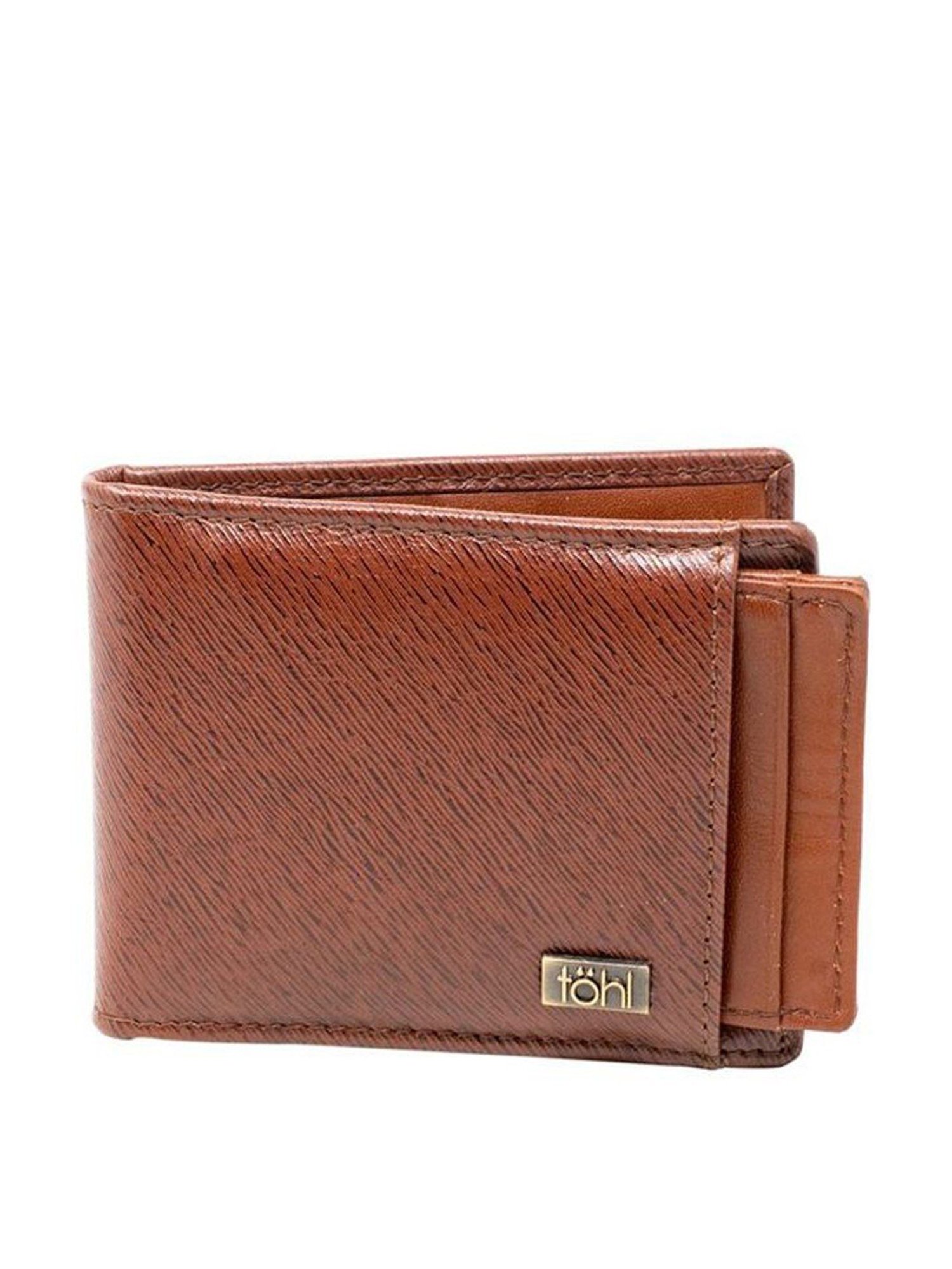 Tohl Tan Casual Leather Bi-Fold Wallet with Card Holder for Men