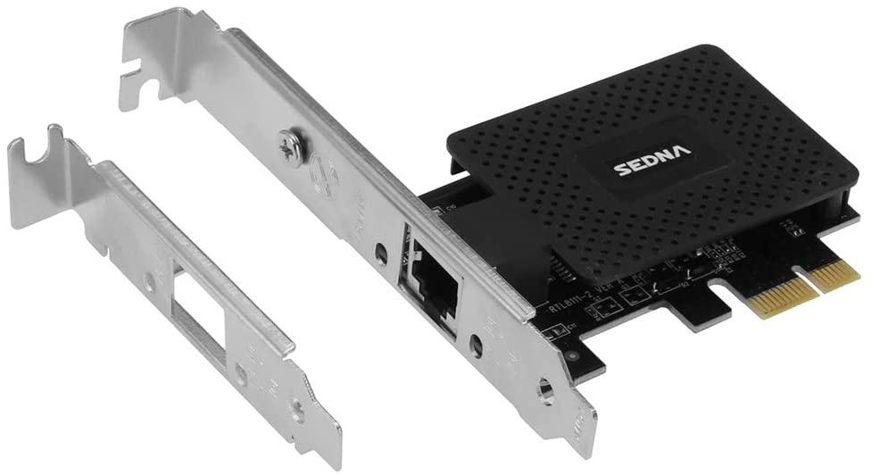 Sedna - PCIE 10/100/1000Mbps Gigabit Ethernet Adapter (LAN Card) with Plastic Protective Cover and Low Profile Bracket (Realtek 8111 Chipset)