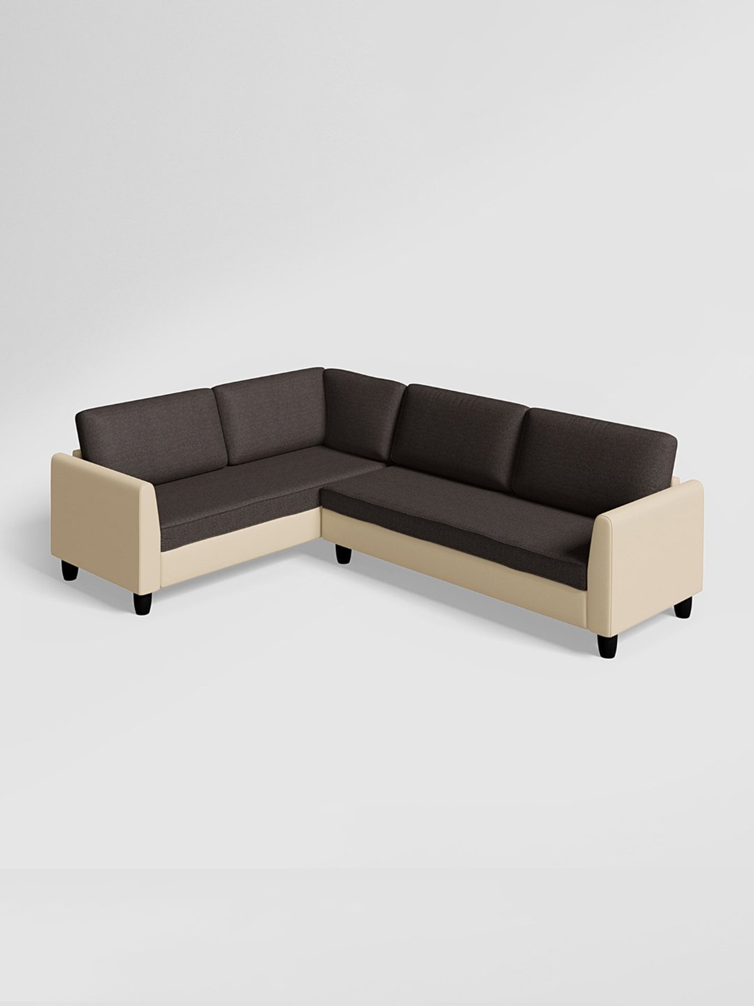 Durian Berry Black Premium Leatherette 2 Seater Sofa