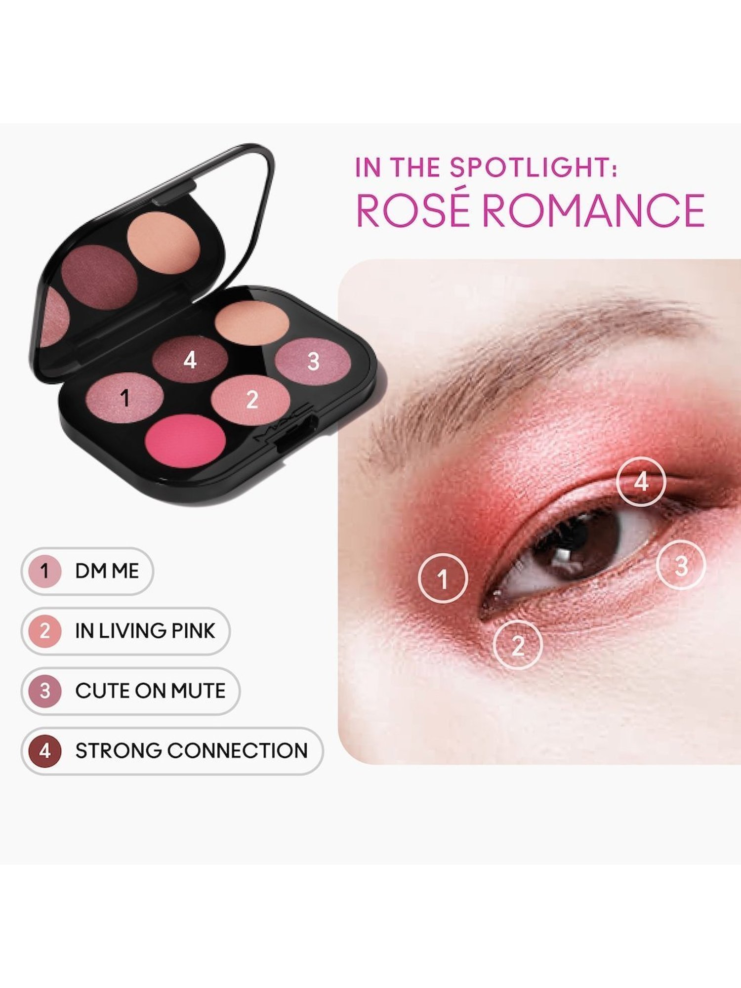 M.A.C Connect In Colour 6-Pan Eyeshadow Palette Rose Lens - 6.2 gm