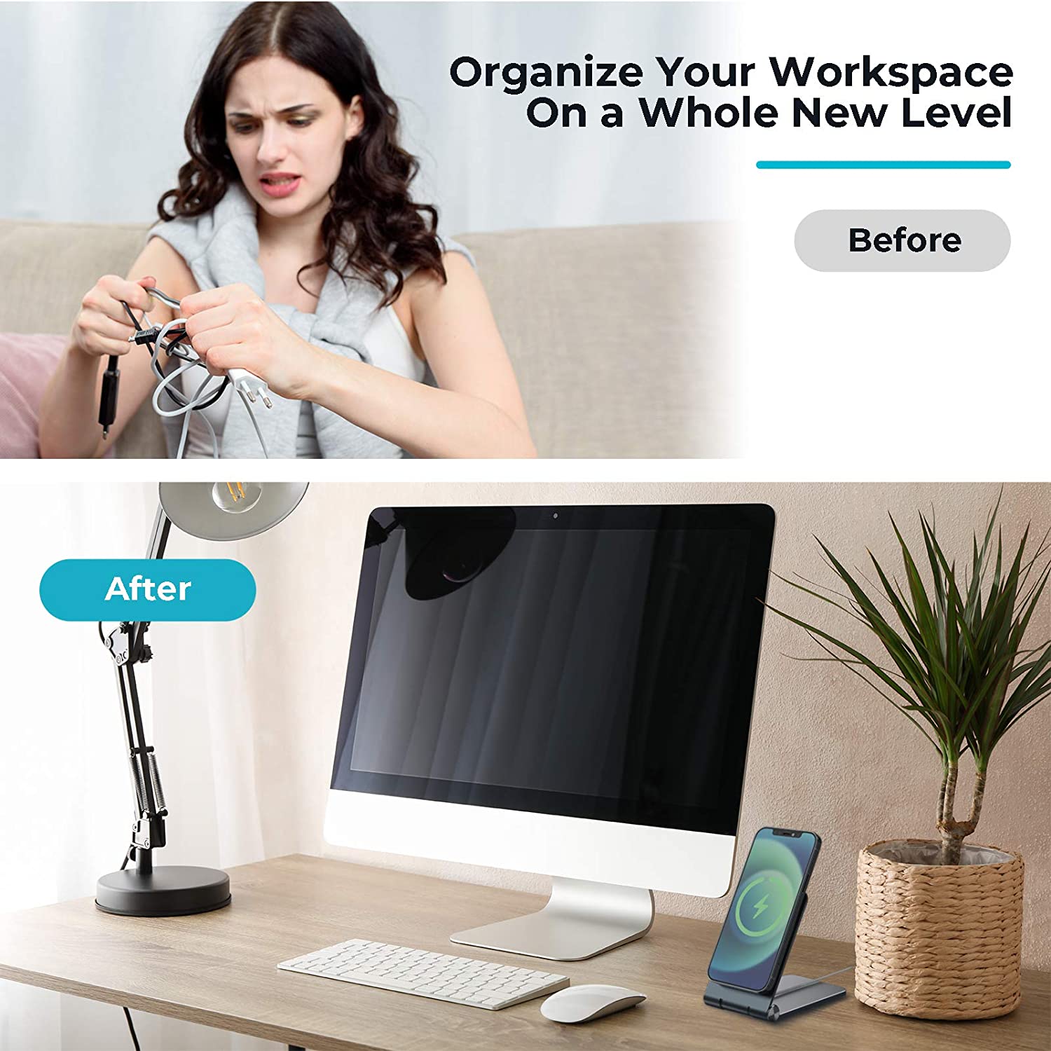 Ochine Stand for Magsafe Charger Adjustable Charging Station Dock for iPhone 12 Pro Max Mini Wireless Charger