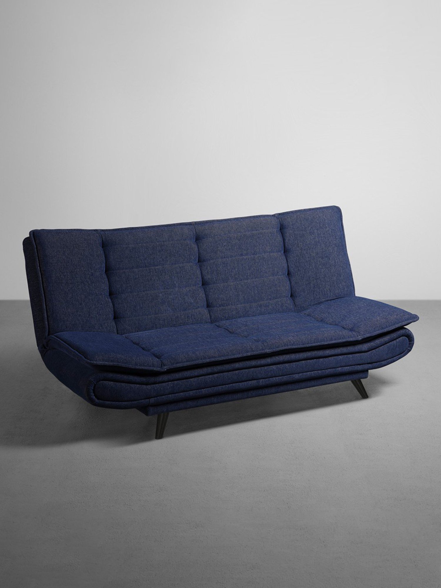 Sleepyhead Ink Blue Fabric Foldable 3 Seater Sofa Cum Bed