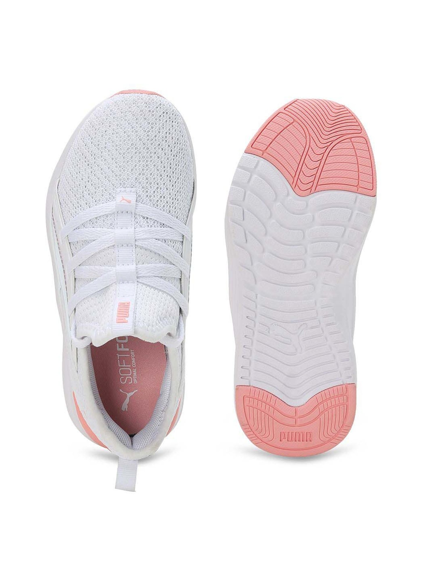 Puma Kids Softride Sophia 2 Crystal White & Pink Running Shoes