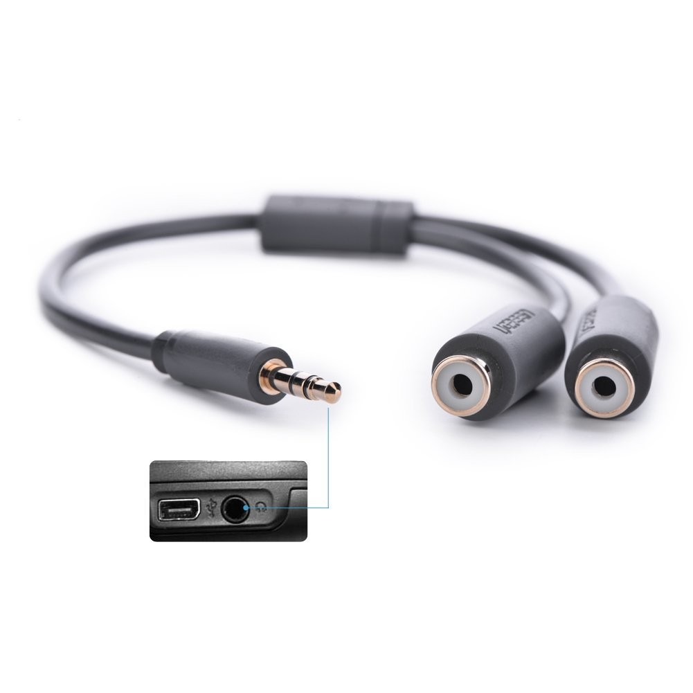 3.5mm to 2RCA converter cable,Premium 3.5mm Male to 2RCA Female Stereo Audio Cable Gold Plated for Smartphones, MP3, Tablets, Home Theater,0.8ft/25cm (10547)