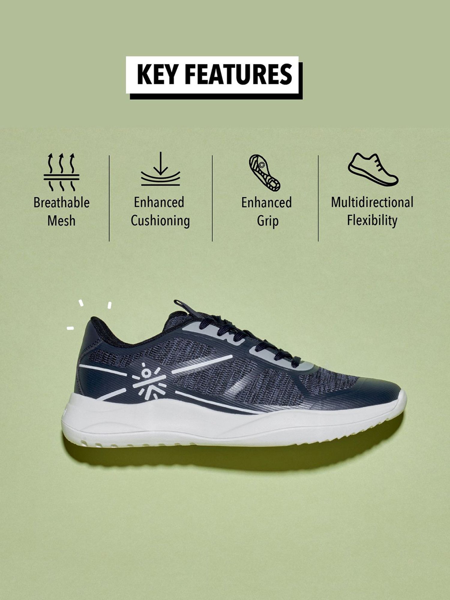 Cultsportone Men's Discovery Navy Running Shoes