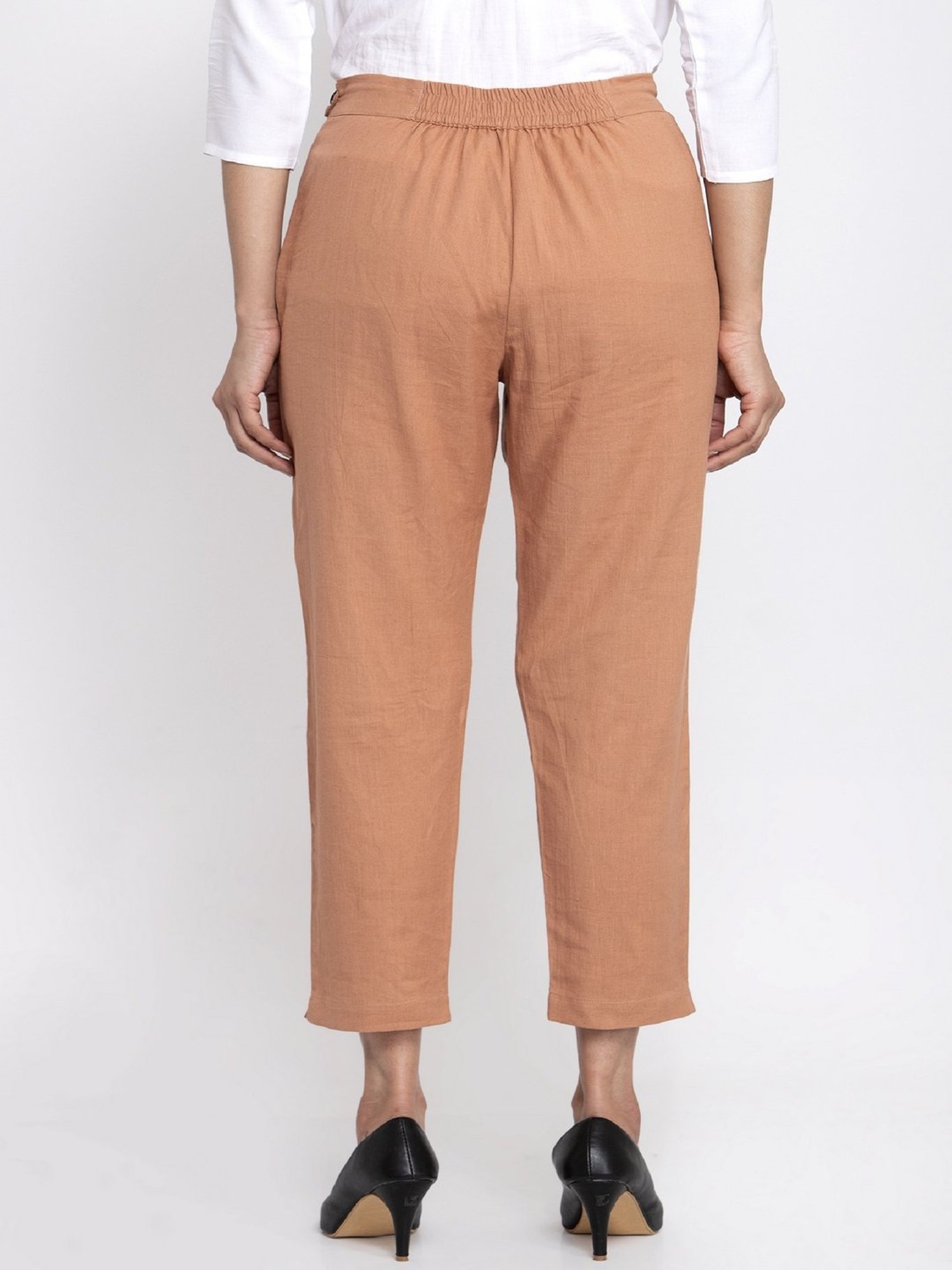 Indibelle Nude Cotton Trousers