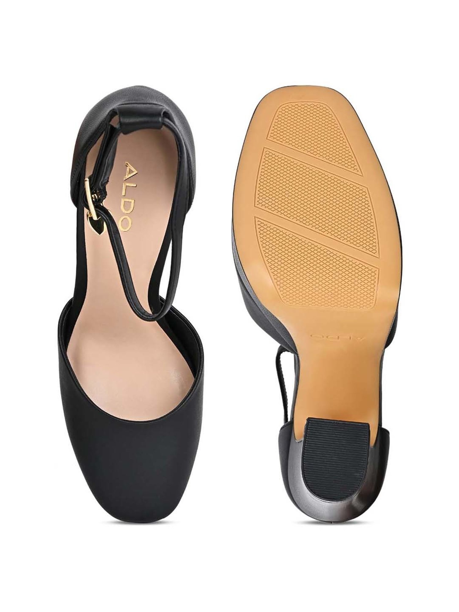 Aldo Women's Black Ankle Strap Sandals