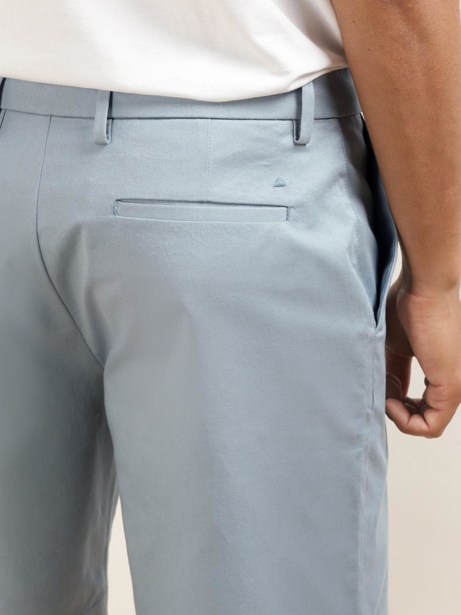 Andamen Blue Cotton Regular Fit Shorts