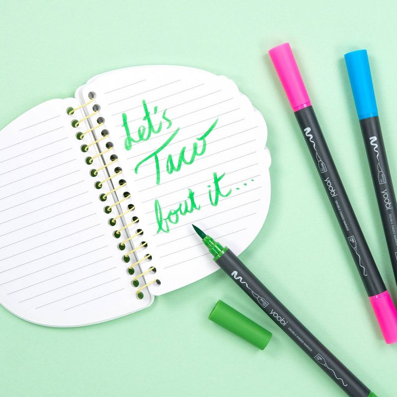 Yoobi™ 80 sheet 1 Subject College Ruled Mini Spiral Notebook  Puffy Taco