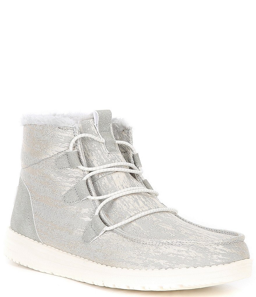 Hey Dude Women's Lea Faux Fur High Top Shoes