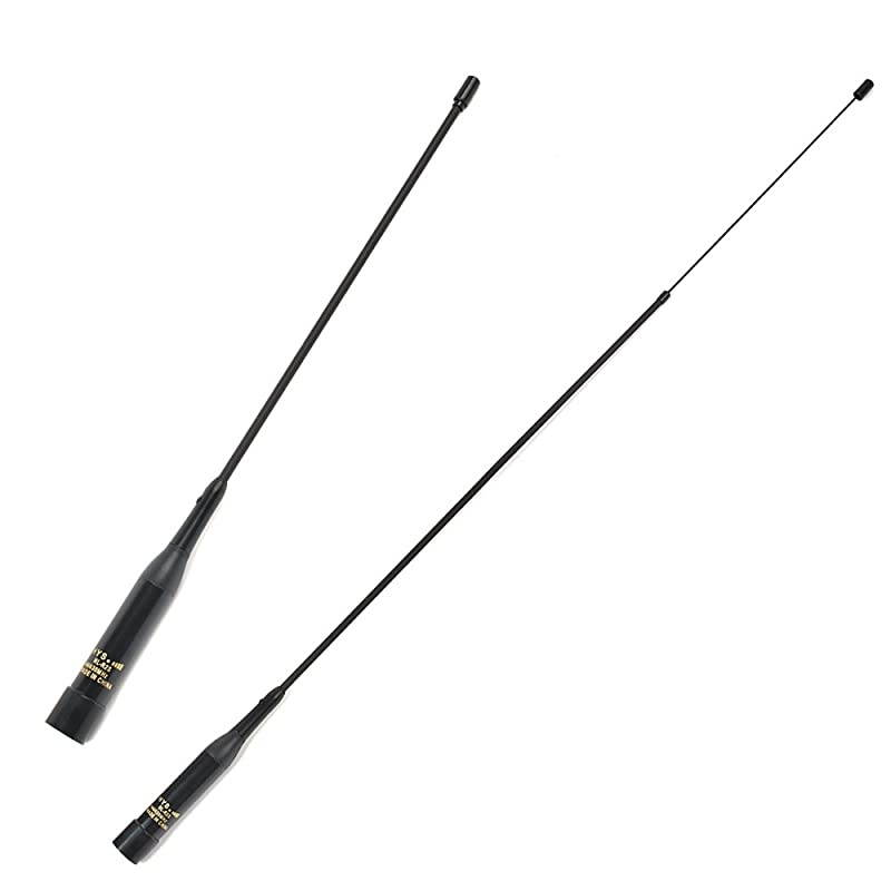 Dual Band Vehicle Radio 144/430MHz Telescopic Antenna Extension Tube (12.7in)&ndash;(19in) VHF/UHF Antenna with PL259 Connector