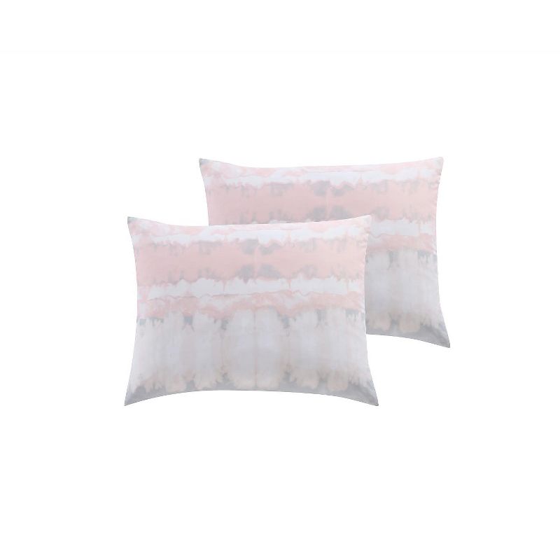 VCNY Home Blush Crush Tie-Dye Bed-in-a-Bag Comforter Set - Red 7 Piece Full