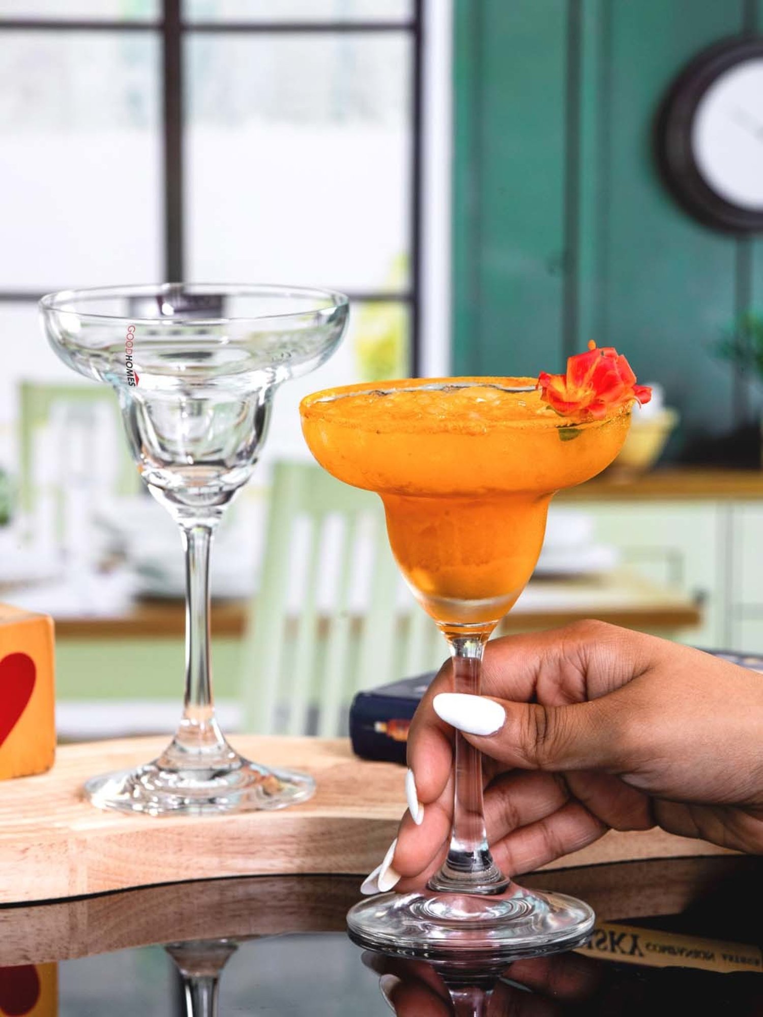 Goodhomes Transparent Glass Cocktail Tumbler Glasses - Set of 6