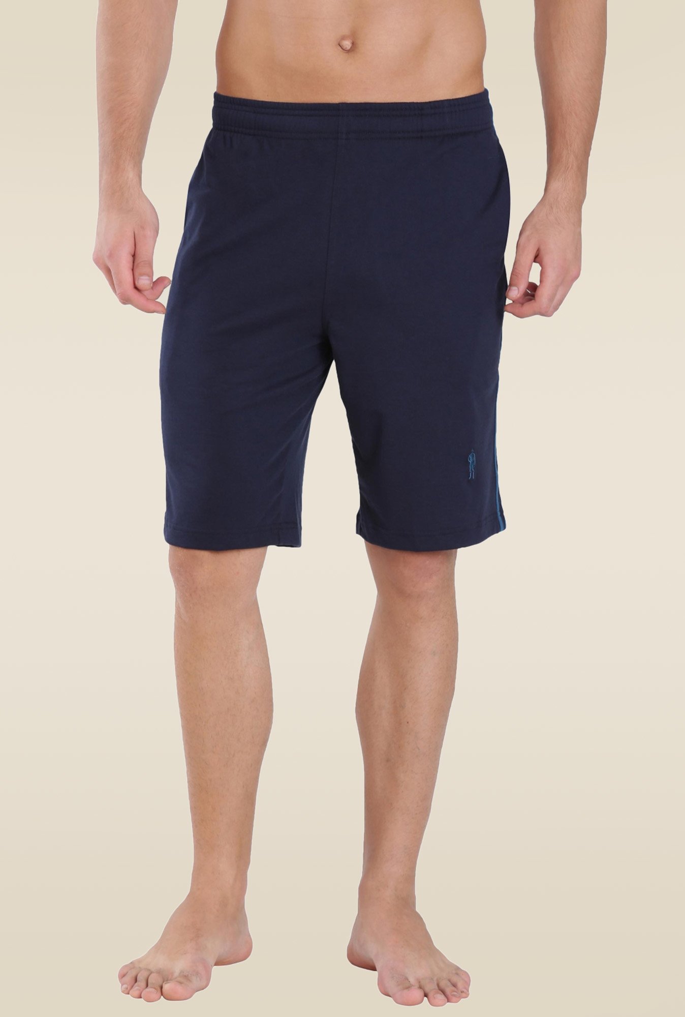 Jockey 9426 Navy Super Combed Cotton Rich Shorts with Side Pocket