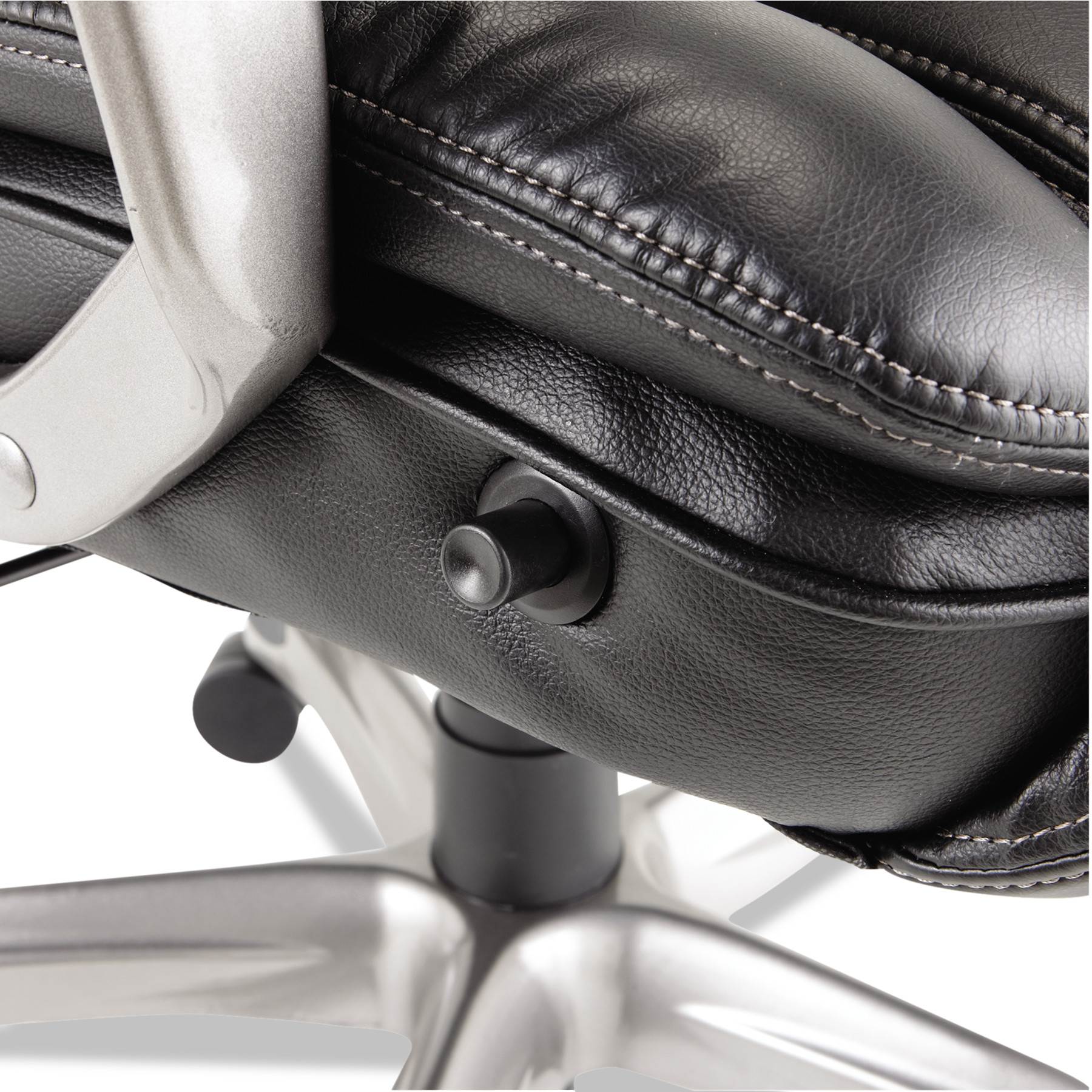 Veon Series Executive HighBack Leather Swivel Office Chair, Coil Spring Cushioning,Black