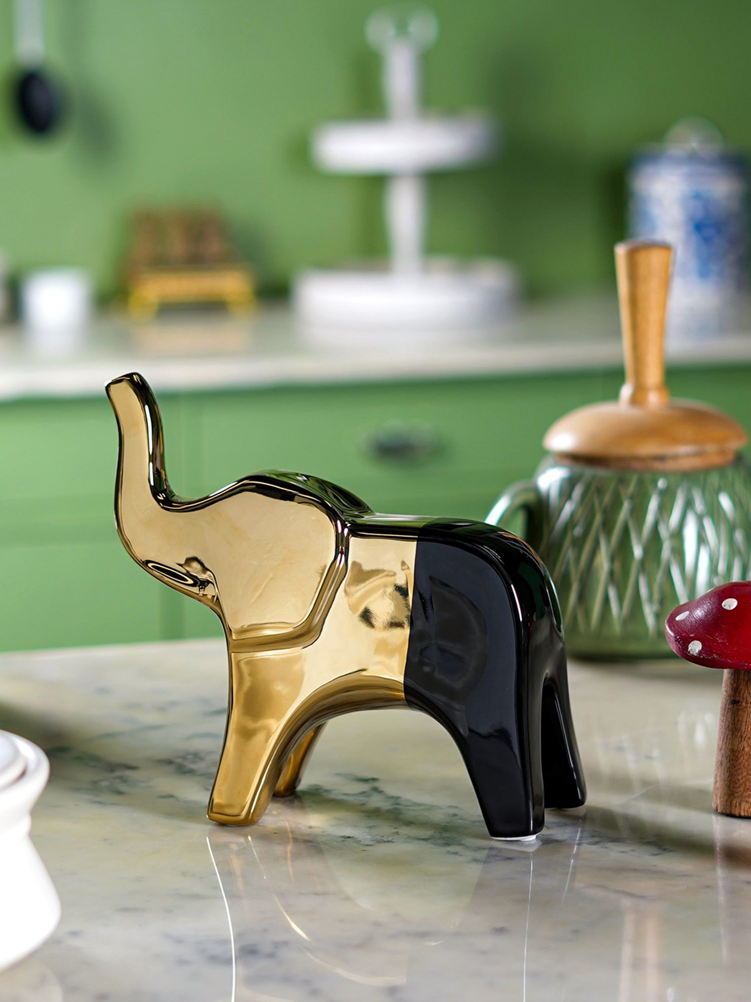 The Artment Nordic Elegance Gold Elephant Sculpture