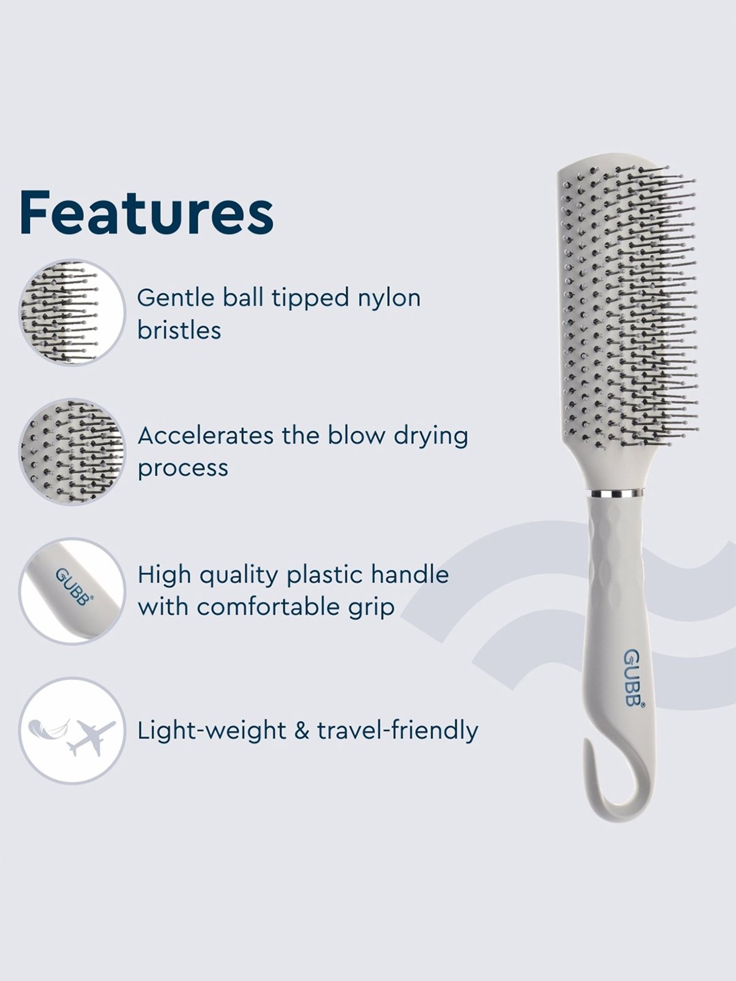 GUBB Styling Brush for Hair Styling - Serenity Hues