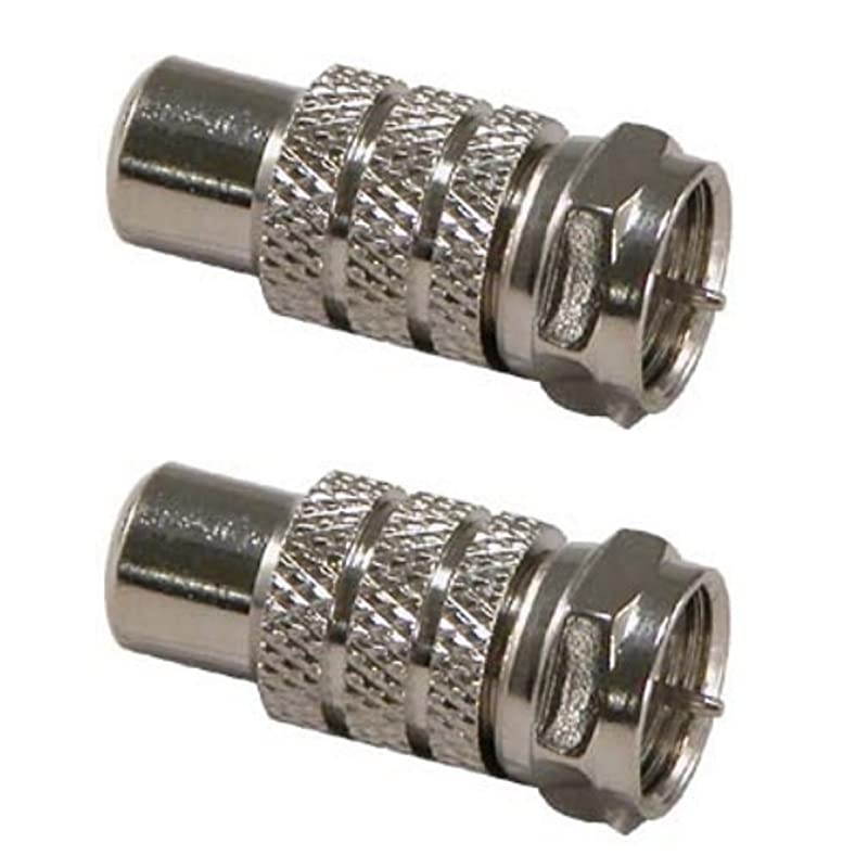 2600 RF TV Coaxial F Plug Female Adapter 2 Pack by Corpco
